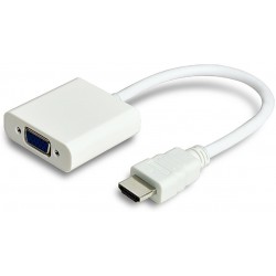 MicroConnect Adapter HDMI - VGA M/F, White