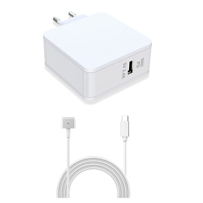 Macbook laturi CoreParts Power Adapter for MacBook, 90W 20V 4.5A Magsafe 2