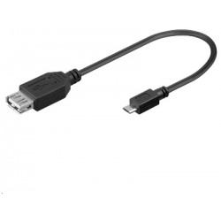 MicroConnect USB A - B Micro F-M 0,20m (OTG-adapteri)