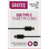 GRATEQ USB C - USB C KAAPELI 1.5M MUSTA