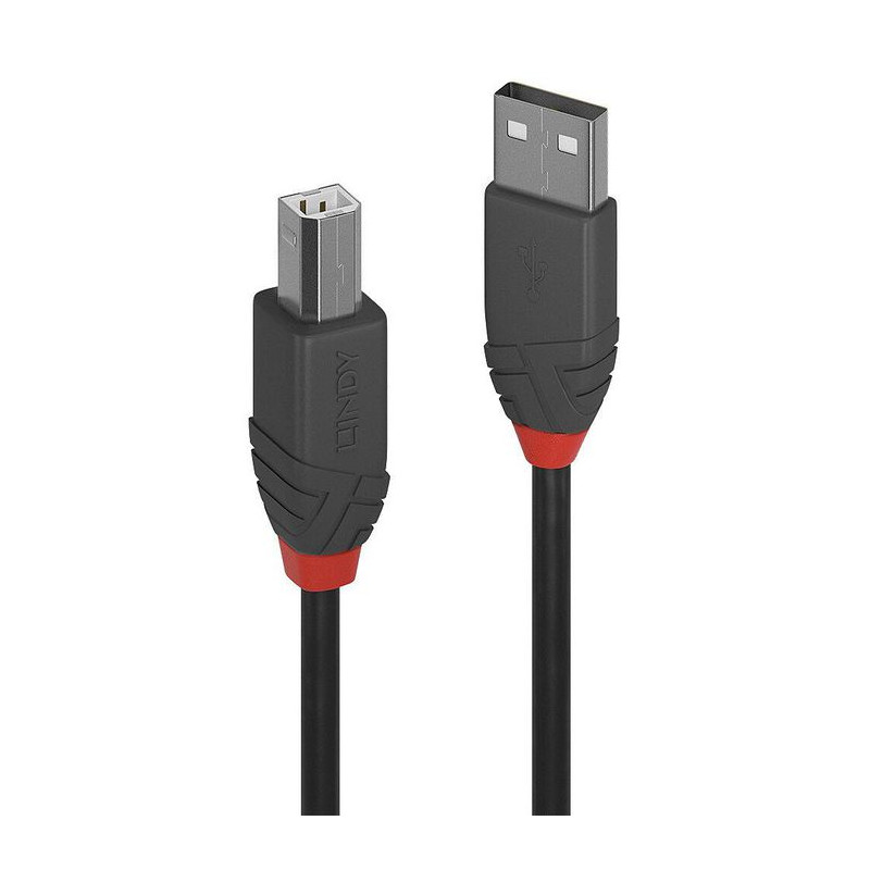 Lindy 2M Usb 2.0 Type A To B Cable, Anthra Line