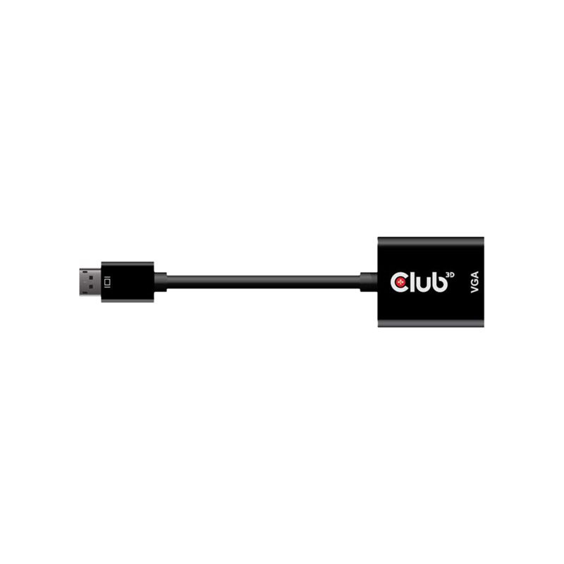 CLUB 3D DisplayPort 1.1A Male To VGA Female Active Adapter Black