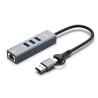 MicroConnect USB 3.2 Gen 1 Hub 4-Port with Ethernet and USB-C & A Connectors