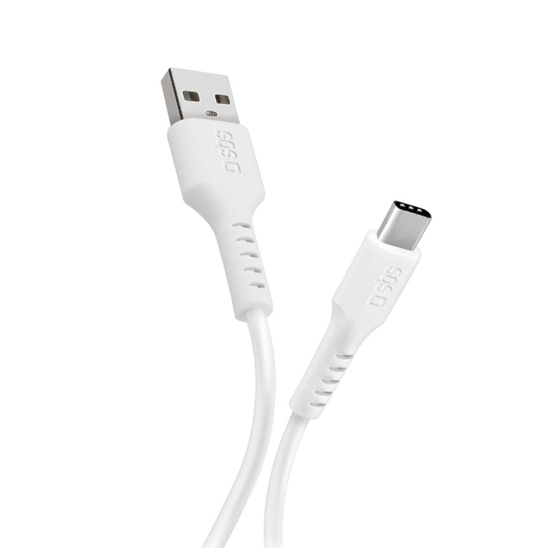 SBS USB-A TO USB-C CABLE 1M WHITE