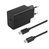 Wall charger USB-C PD 20W, 1 m USB-C/C cable,black
