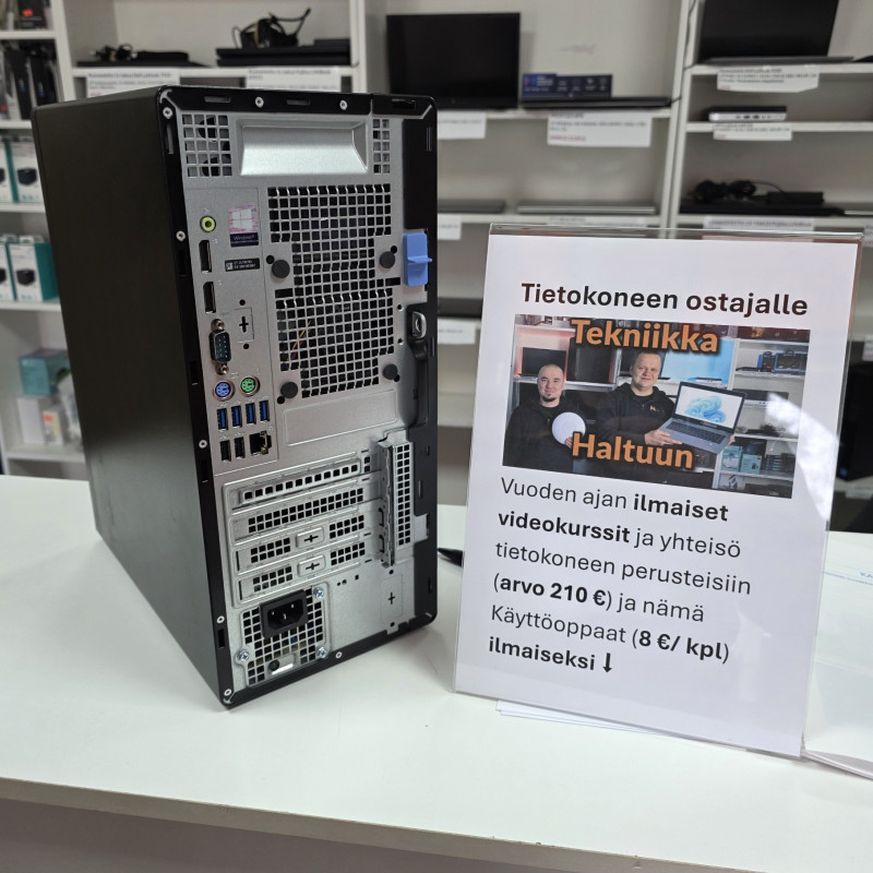 Kunnostettu 1v takuu Dell OptiPlex 7080 i5-10500 / 16 Gt / 256 Gt SSD / Win11Pro