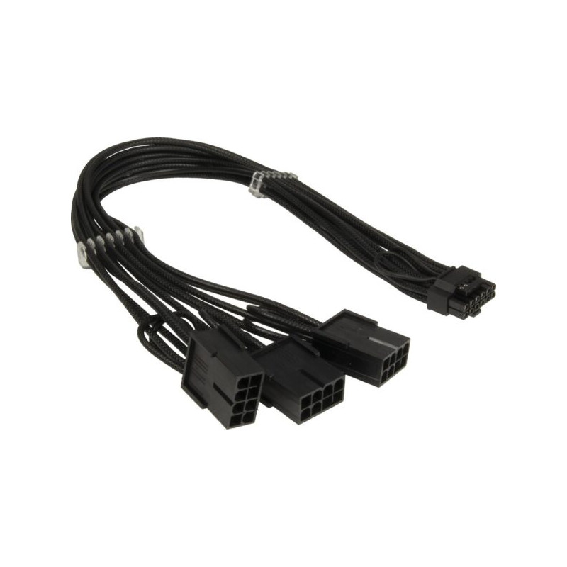 Inter-Tech GPU-02, 3 x PCI-E (8-pin), 12VHPWR, 0,34 m, Naaras, Uros, Suora