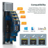 CoreParts USB3.2 Type-C Tool free Enclosure for M.2 PCIe NVMe/SATA SSDs