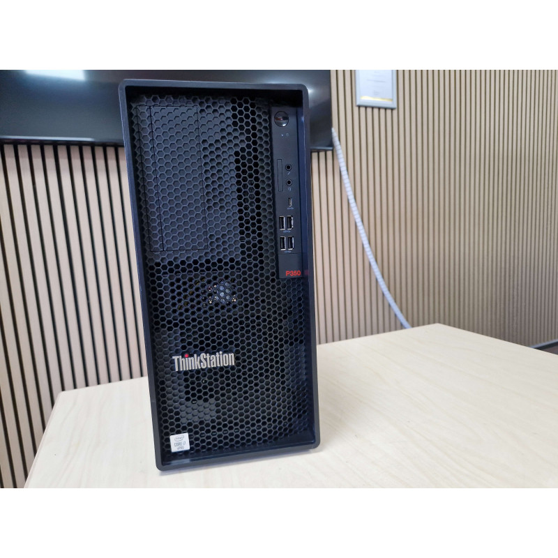Lenovo ThinkStation P350 Tower KUNNOSTETTU / i7-10700 / 16 Gt / 1 Tt SSD / RTX A2000 / Win11