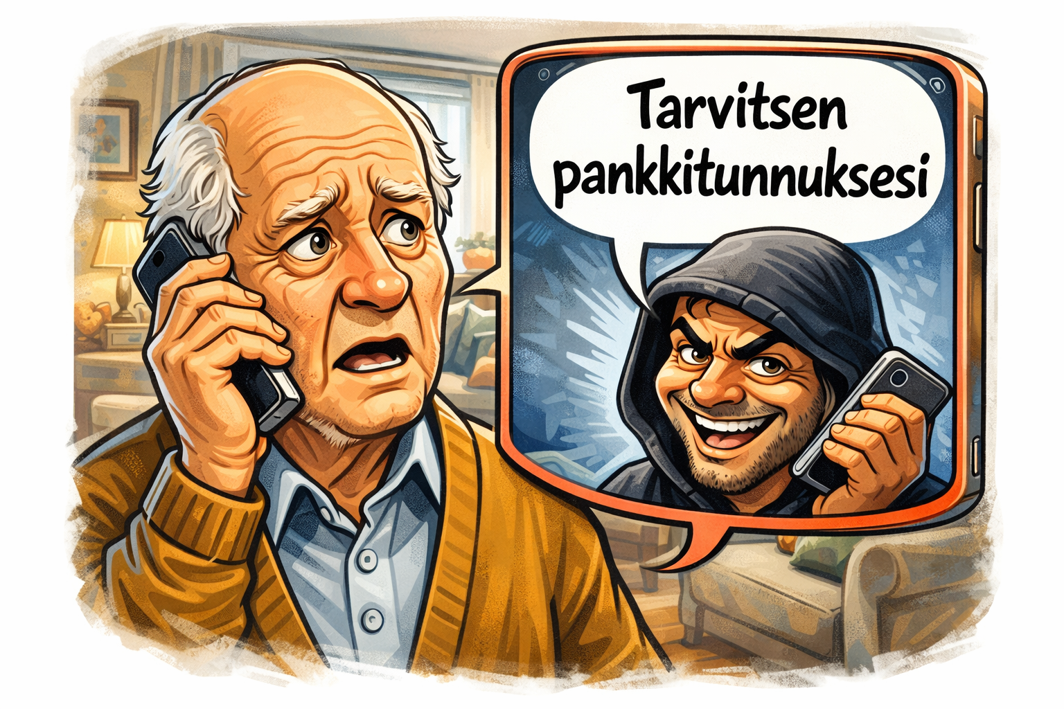 Pankin tai viranomaisen nimissä tuleva puhelu perustuu usein kiireeseen ja pelotteluun.